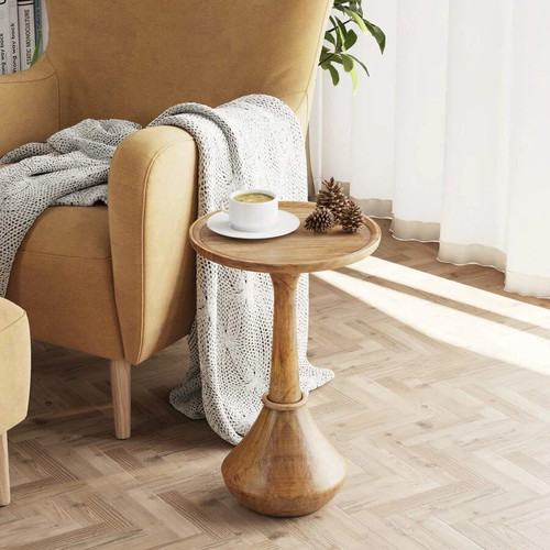 New rustic modern round side - new,