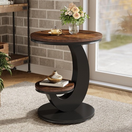 Round end table - 2, tiers