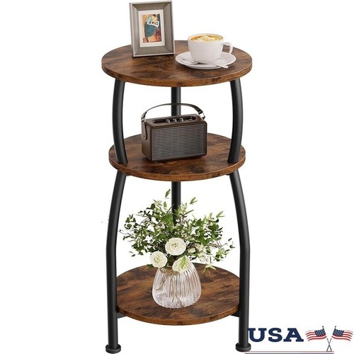 Tier round side table - 3-tier,