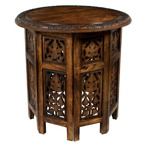 Solid wood accent end table - table,