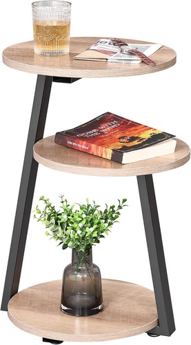 Bewishome round end table side - round,