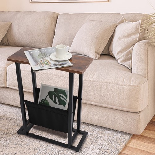 Side table magazine holder - table, w/magazine