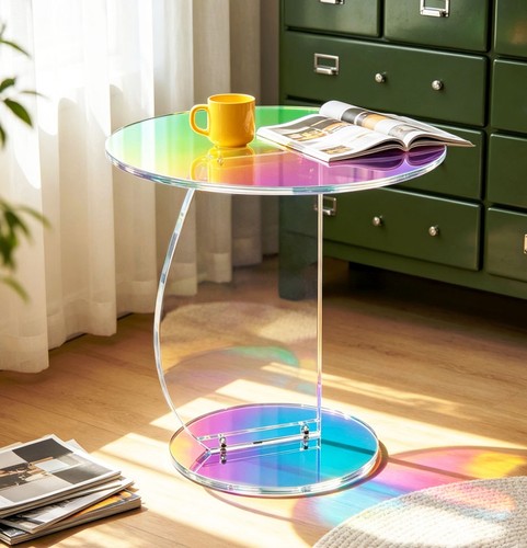 Rainbow acrylic side table - acrylic,