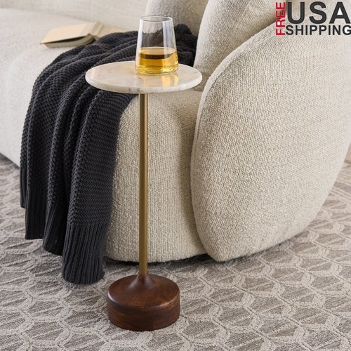 Aster drink table white - drink, marble